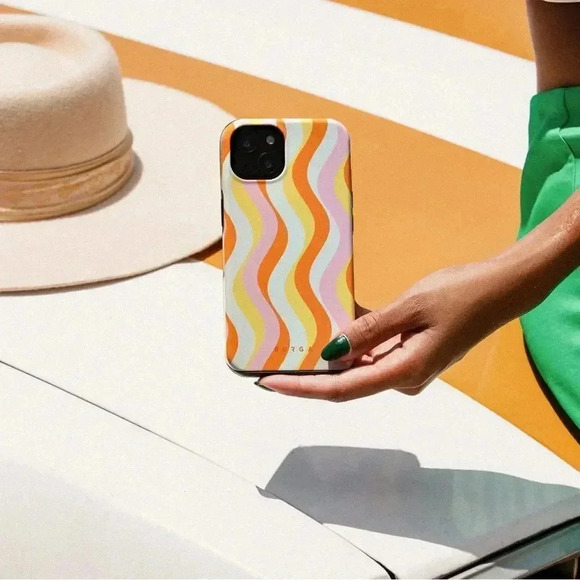 NWT! BURGA “Flower Power” Retro Wavy iPhone 14 Tough Case - Picture 5 of 14